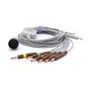 Compatible Kenz 103, 106, 107, 1201, 302, 303 10 Leads Wires IEU Banana Cardioline EKG Cable 16 Male pin 4.0mm view 1