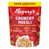 Bagrry's Crispy Cereal, 750g Bag, 40% Fiber Rich Oats with Bran, 82% Grains, Almonds, Raisins and Honey, Breakfast Cereal, Natural Cereal view 1