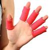 Finger Sleeves 20PCS, Professional Nylon Fingerstall Finger Protective Cover for Basketball, Volleyball, Tennis, Badminton,Boating and More. (Red) view 2