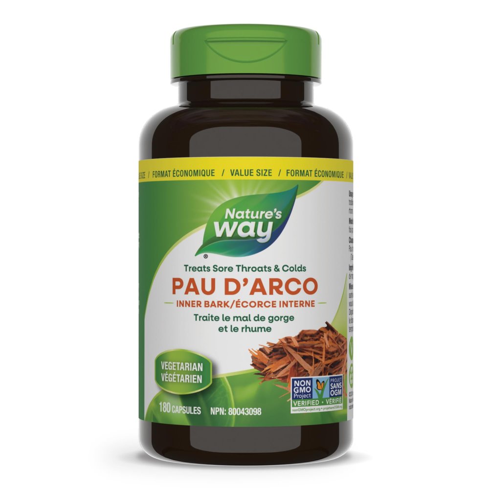 Nature's Way PAU dArco Inner Bark / 180 Veg Caps
