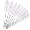 Zhiye Pipe Tube Brush Pipe Cleaning Brushes, Nylon Drinking Straws Cleaner Brush 10 Pieces set for Washing Kettle Spout, Teapot Nozzle White view 1