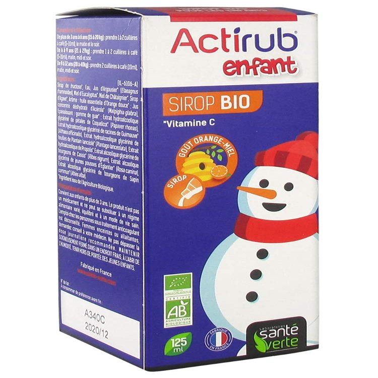Sant Verte Actirub Children Organic Syrup 125ml