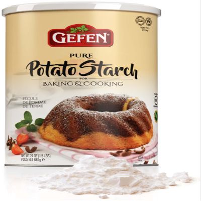 Gefen Pure Potato Starch 680g Resealable Container | Pure Potato Flour No Preservatives or Artificial Ingredients | Thickener for Soups Stews, Gravies & Sauces