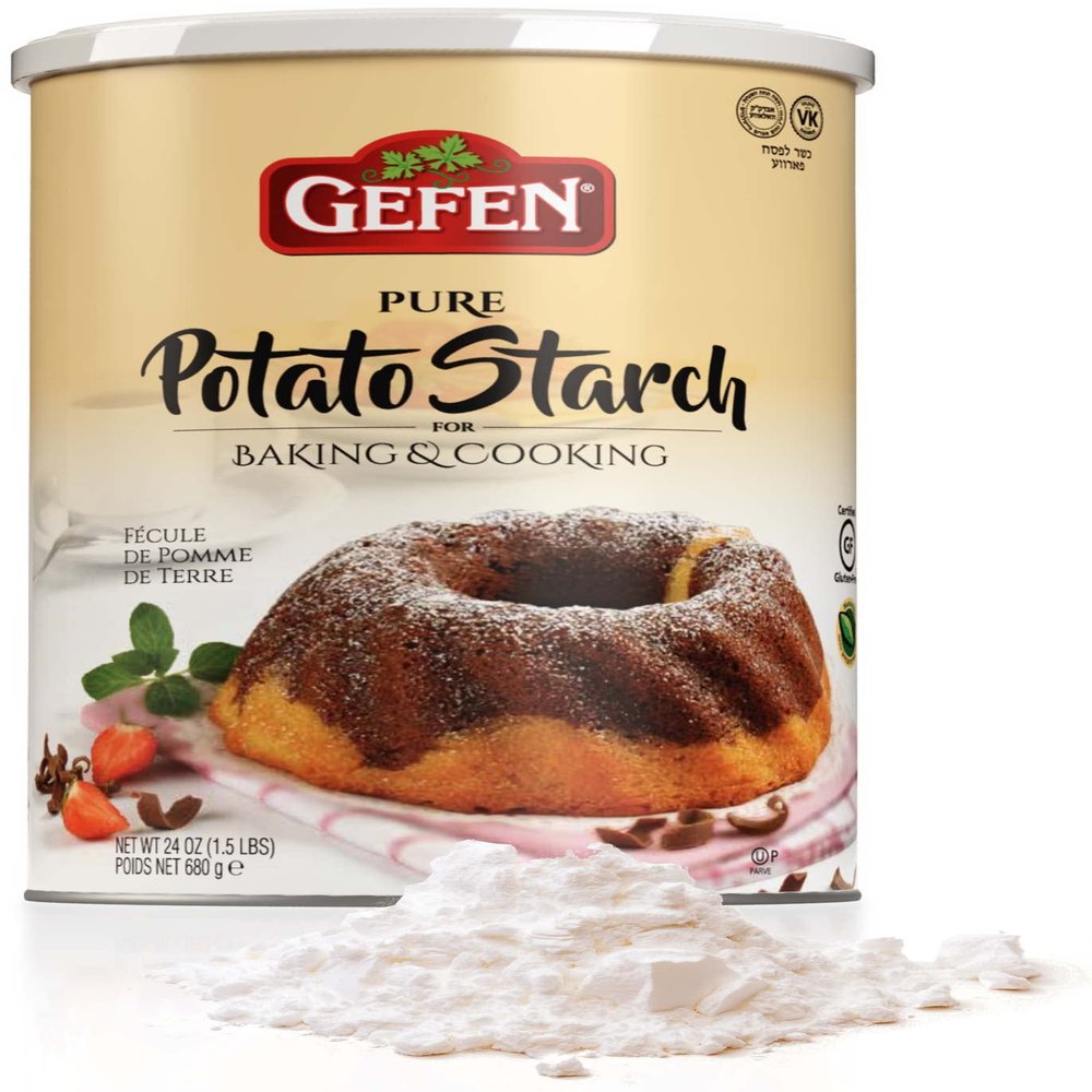 Gefen Pure Potato Starch 680g Resealable Container | Pure Potato Flour No Preservatives or Artificial Ingredients | Thickener for Soups Stews, Gravies & Sauces