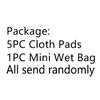 6pcs Resuable Incontinence Pads Resuable Waterproof Resuable Menstrual Pad Sets Including 5Pcs Heavy Flow Menstrual Pads Mama Cloth Sanitary Napkins + 1Pc Mini Wet Bag view 2