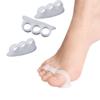 2 Pair Silicone Gel Toe SEPRATOR Straightener Hallux Valgus Corrector Bunions Toes Toe Spacer Stretcher Unisex Foot Care Pain Relief view 1