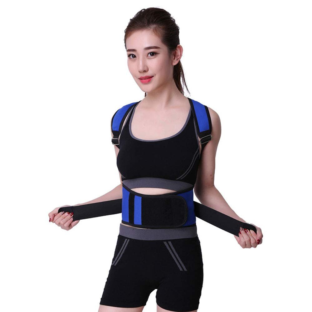 1Pcs Posture Corrector Back Braces Shoulder Waist Lumbar Support Belt Humpback Prevent Body Straighten Slouch Compression Pain Relief (S,M,L,XL,XXL)