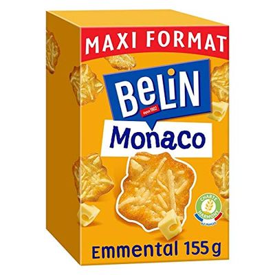 Belin - Crackers Monaco Emmental 155G - Lot of 4 - Price Per Lot - Fast Delivery