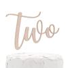 NANASUKO 2nd Birthday Cake Topper - Two - Double Sided Rose Gold Glitter - Premium Quality Made in USA - Rose Gold Glitter view 1