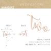 NANASUKO 2nd Birthday Cake Topper - Two - Double Sided Rose Gold Glitter - Premium Quality Made in USA - Rose Gold Glitter view 2
