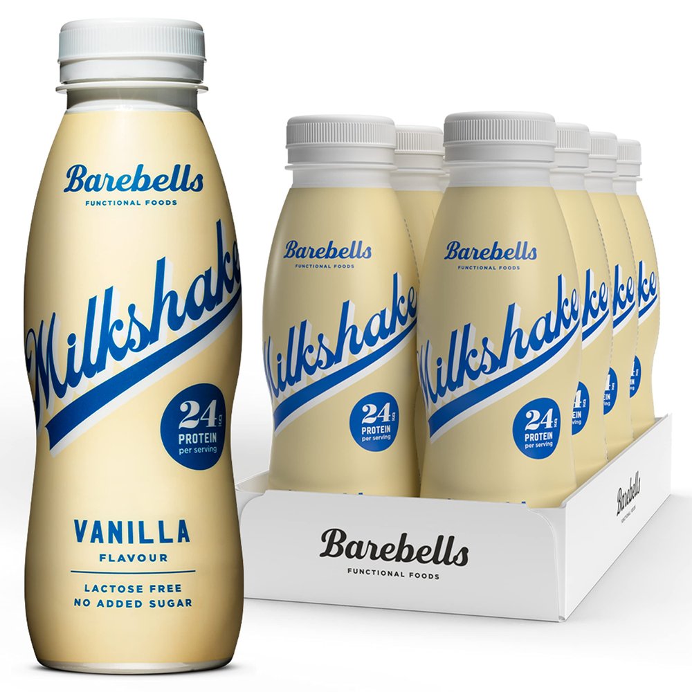Barebells Protein Shake  24g High Protein Milkshake, Lactose-Free, Ready to Drink, Low Carb  8x330ml (Vanilla Flavour)