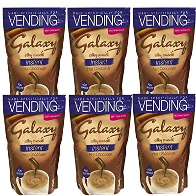 Galaxy Hot Chocolate 6 x 750g Resealable Pouches {Vending Suitable} Just add Water.