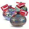 Rita Farhi Dark Chocolate Covered Gingers in a Hand Made Papier Mache Bonbonniere 130 g - Blue - New Palm Oil Free Recipe view 1