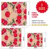 Beeswax Wraps Set of 6 By Bees Trend | All Natural Food Storage | Zero Waste Cheese and Sandwich Wrappers | Washable Bowl Covers view 2