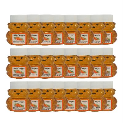 McCoy's Honey Raw Honey - Pure All Natural Unfiltered & Unpasteurized - Florida Orange Blossom Honey 2Oz 24 Pack