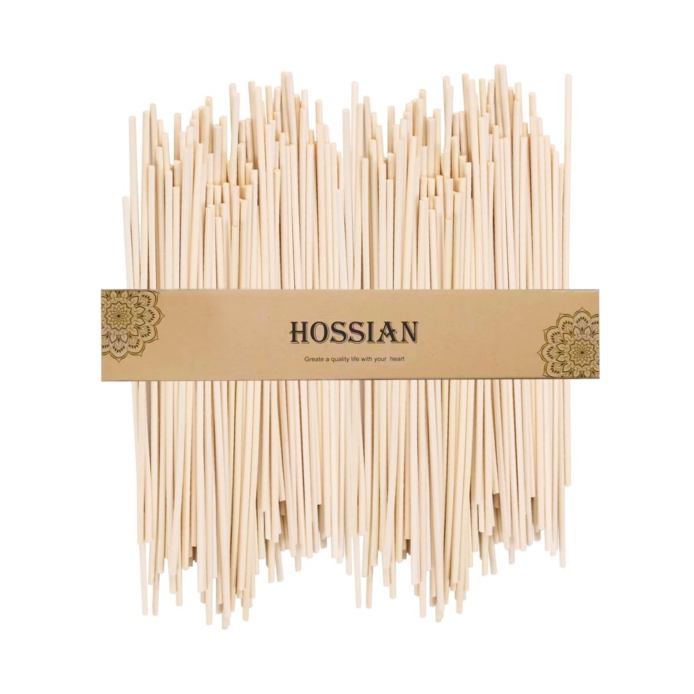 HOSSIAN Reed Diffuser Sticks - Wood Rattan-Reed Sticks -Diffuser Glass Bottles-Diffuser Refills- Spa-Aromatherapy (9"*3")