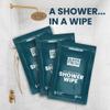Super Fresh Shower Wipes Large Unscented Body Wipes for No Rinse Bathing Personal Hygiene Gym Travel Camping Enriched with Aloe and Vitamin E 10 Individually Wrapped Disposable Sheets view 2