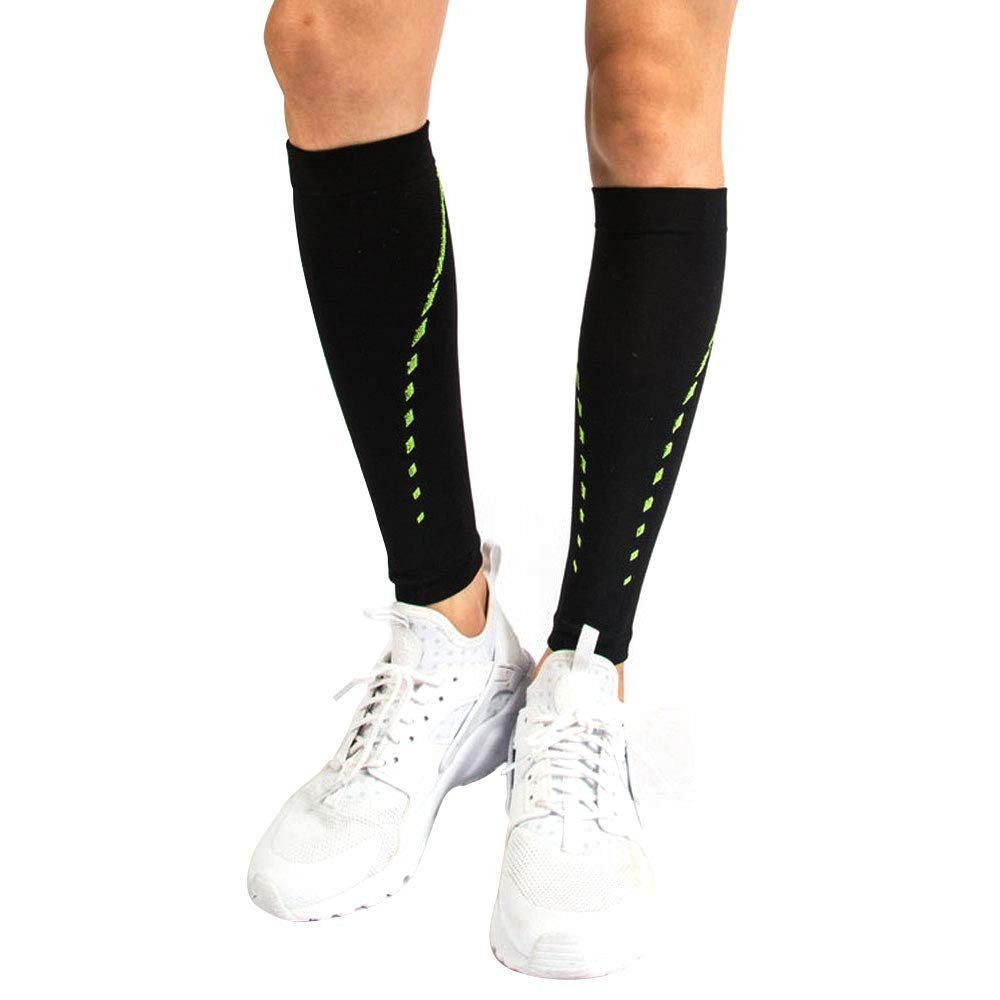 1Pair Calf Compression Sleeves Slim Leg Compression Socks for Calves Running Women Men - Best for Shin Splint Muscle Pain Better Circulation