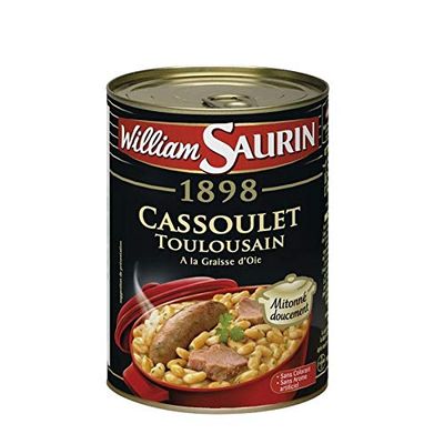 William Saurin - Cassoulet Toulousain Country Kitchen from The Pork 420 G - Lot of 4 - Price Per Lot - Fast Delivery