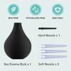 TopQuaFocus 8oz Enema Bulb Kit Clean Anal Douche for Men Women with 4 Replaceable Nozzles view 3