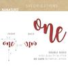 NANASUKO 1st Birthday Cake Topper - one - Double Sided Red Glitter - Premium Quality Made in USA - Red Glitter view 2