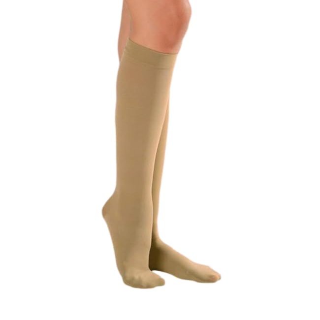 Compression Socks Stockings Class II 22-23mmHg Knee High Open Toe Graduated compression (XLarge, Black)