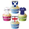 AK Giftshop Six 6 Nations Rugby Themed Precut Edible Cupcake Toppers Cake Decoration - England V Scotland (12 Cake Toppers) view 1