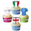 AK Giftshop Six 6 Nations Rugby Themed Precut Edible Cupcake Toppers Cake Decoration - England V Italy (48Cake Toppers) view 1