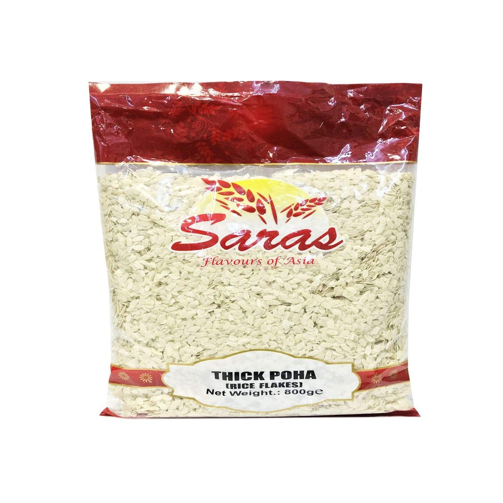 Saras Thick Poha 800G (Rice Flakes)