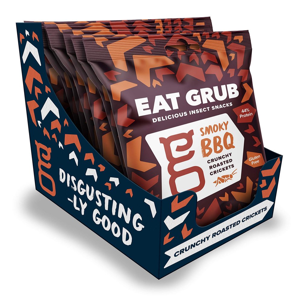 Eat Grub: Crunchy Roasted Crickets: 6 Packs (72 Grams) - Smoky BBQ - Edible Insects