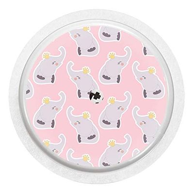 2X Pink Elephants - Sticker Skin for Freestyle Libre sensors