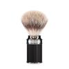MHLE Traditional Silvertip Fibre Shaving Brush, Black view 1