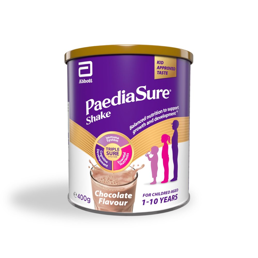 PaediaSure Shake  Chocolate Flavour  400g  Balanced Nutritional Supplement Drink  Multivitamin for Kids  With Protein, Carbohydrates & Minerals  Supports Growth & Development  Vegetarian