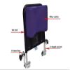 Adjustable Wheelchair Headrest Neck Support, Wheelchair Universal Accessories, for 16-20" Adults Travel,Purple view 4