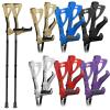 FDI Ergotech Comfort Grip Height Adjustable Collapsible Handle Elbow Open Cuff Crutches 1 Pair - Purple view 1