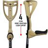 FDI Ergotech Comfort Grip Height Adjustable Collapsible Handle Elbow Open Cuff Crutches 1 Pair - Purple view 3