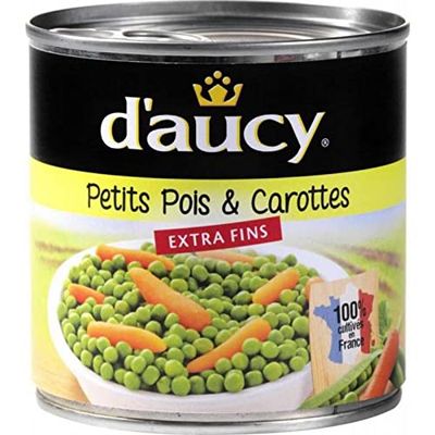 D'Aucy Peas & Carrots Extra Fins 400G (Lot 10)