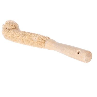 1Pcs Hangable Cleaning Bottle Brush - Natural Wooden Long Handle Coconut Fibre Hair Bendable Cleaning Washing Brush For Glass Baby Bottle Cups Thermos Cup Kitchen Use