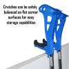 FDI Access Comfort Grip Adjustable Premium Open Elbow Cuff Walking Crutches 1 Pair Black - Blue Grips + Service Pack Add-On view 2