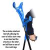 FDI Access Comfort Grip Adjustable Premium Open Elbow Cuff Walking Crutches 1 Pair Black - Blue Grips + Service Pack Add-On view 3