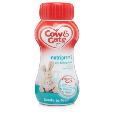 Cow and Gate Nutriprem 2, Ready to Use Baby Milk, 200ml, Pack of 12
