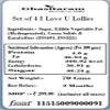 Ghasitaram Gifts Valentine Gifts Valentine Chocolate - Set of 4 I Love U Lollies view 2