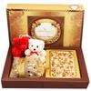 Ghasitaram Gifts Valentines Gift Valentines Day Chocolates for Girlfriend/Boyfriend/Husband and Wife Valentines Chocolate Hamper White Dryfruit Chocolate Bark Big with Teddies and Nutties view 1