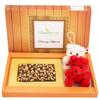 Ghasitaram Gifts Valentines Gift Valentines Day Chocolates for Girlfriend/Boyfriend/Husband and Wife Valentines Chocolate Hamper Walnut Chocolate Bark Small with Teddies view 1