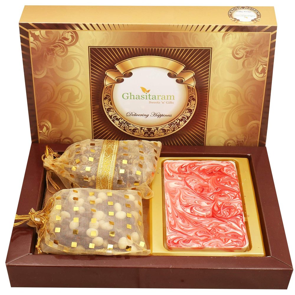 Ghasitaram Gifts Valentines Gift Valentines Day Chocolates for Girlfriend/Boyfriend/Husband and Wife Valentines Special Chocolate Marble Chocolate Bark Big with Chocolate Brittles and Nutties