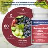 Resveratrol Capsules with Grapeseed Extract & Green Tea | Potent Formula with Vitamin C & Thiamin | Vegan & Vegetarian Friendly | 60 Capsules = 2 Months' Supply | Manufactured in The UK view 3