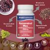 Resveratrol Capsules with Grapeseed Extract & Green Tea | Potent Formula with Vitamin C & Thiamin | Vegan & Vegetarian Friendly | 60 Capsules = 2 Months' Supply | Manufactured in The UK view 4