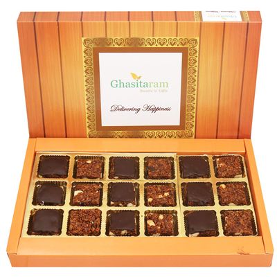 Ghasitaram Gifts Valentines Gift for Girlfriend / Boyfriend / Husband and Wife - Healthy Hampers - Chocolate Granola Bites 18 pcs