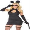 5 Piece Sexy Cat Costume 8-10 Dress with Tail, Ears on Headband, Gloves & Thong view 1