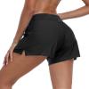 ChinFun Women's Board Shorts Swimswear Bottoms Tankini Swim Bathing Briefs Swimsuit Boardshorts Beach Trunks with Liner, 02-size Improved-black, Small view 3